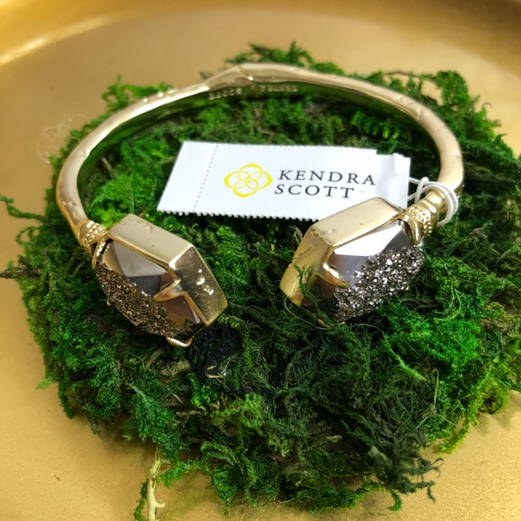 *Sold* Rare Kendra Scott Jan Metallic Drusy Cuff - Picture 2 of 8